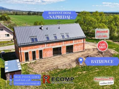 Rozostavaný rodinný dom 293 m2 s veľkým pozemkom a výhľadom na Vysoké Tatry – Batizovce