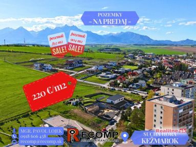 Na predaj stavebný pozemok 812 m2 a 904 m2 v obľúbenej lokalite – Suchá hora, Kežmarok