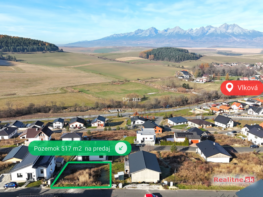 EXKLUZÍVNE – Stavebný pozemok s výhľadom na Vysoké Tatry, obec Vlková