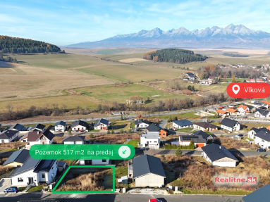 EXKLUZÍVNE – Stavebný pozemok s výhľadom na Vysoké Tatry, obec Vlková