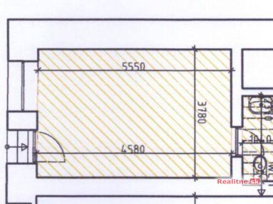 podorys priestor 22 m2