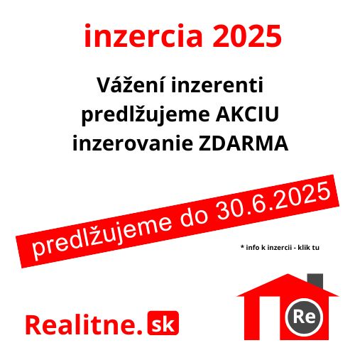 INZERCIA nehnuteľnosti 2025 - AKCIA