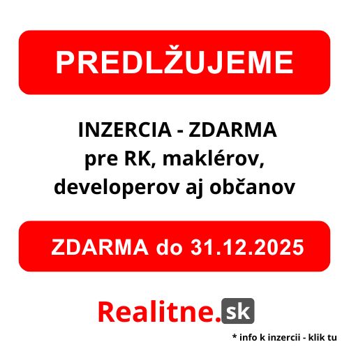 INZERCIA ZDARMA až do konca roka 2025